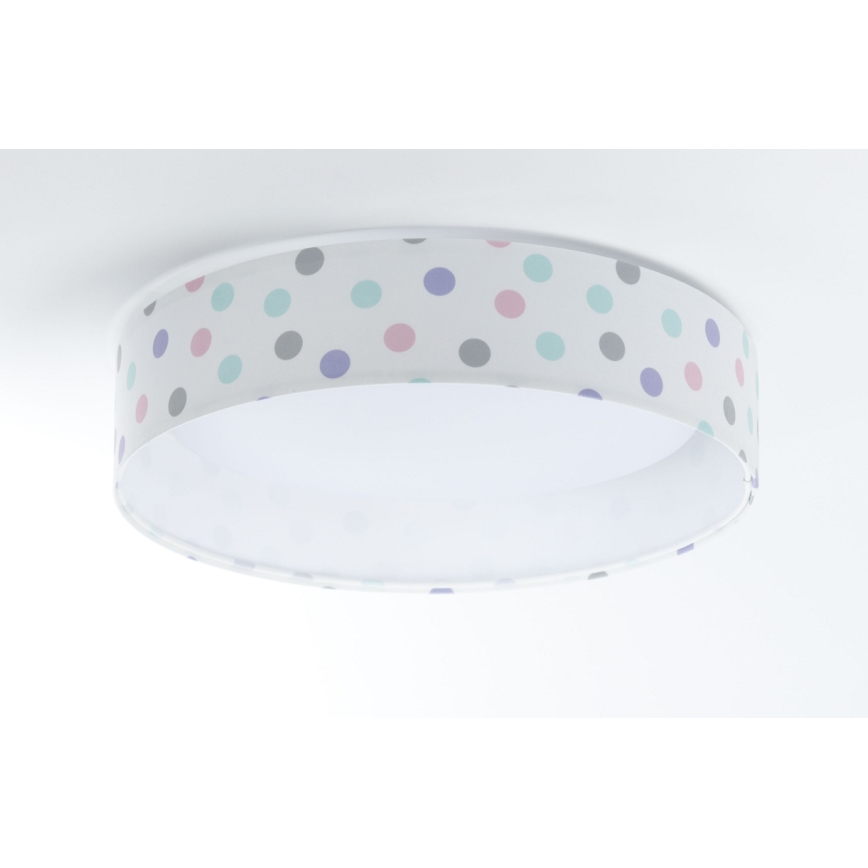 LED Stmívatelné dětské stropní svítidlo SMART GALAXY KIDS LED/24W/230V 3000-6500K puntíky pestrobarevná + dálkové ovládání