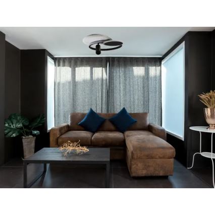 LED Stmívatelné stropní svítidlo LED/65W/230V 3000-6500K bílá/černá + dálkové ovládání
