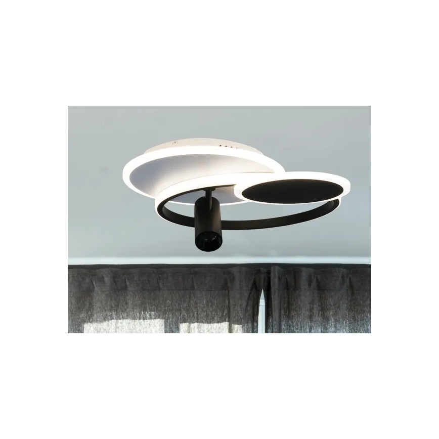 LED Stmívatelné stropní svítidlo LED/65W/230V 3000-6500K bílá/černá + dálkové ovládání