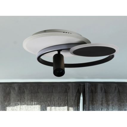 LED Stmívatelné stropní svítidlo LED/65W/230V 3000-6500K bílá/černá + dálkové ovládání