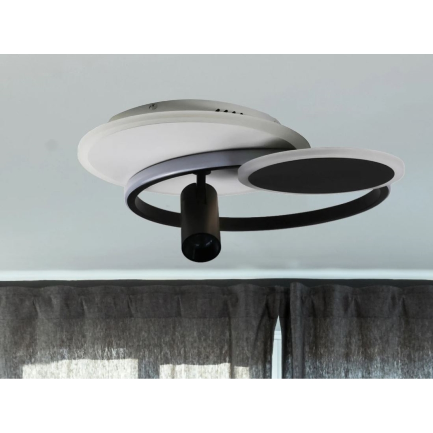 LED Stmívatelné stropní svítidlo LED/65W/230V 3000-6500K bílá/černá + dálkové ovládání
