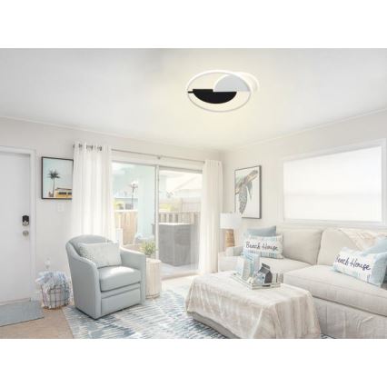 LED Stmívatelné stropní svítidlo LED/70W/230V 3000-6500K bílá/černá + dálkové ovládání