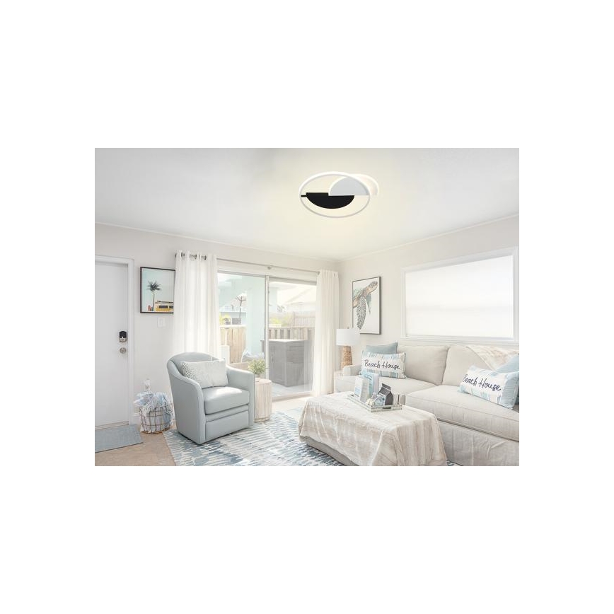 LED Stmívatelné stropní svítidlo LED/70W/230V 3000-6500K bílá/černá + dálkové ovládání