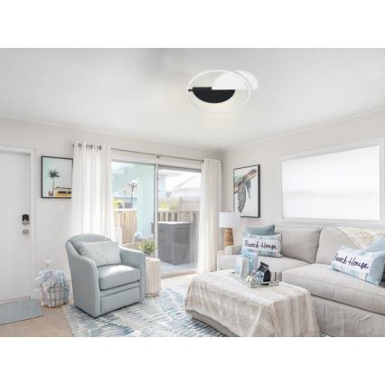 LED Stmívatelné stropní svítidlo LED/70W/230V 3000-6500K bílá/černá + dálkové ovládání