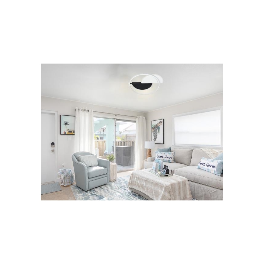 LED Stmívatelné stropní svítidlo LED/70W/230V 3000-6500K bílá/černá + dálkové ovládání