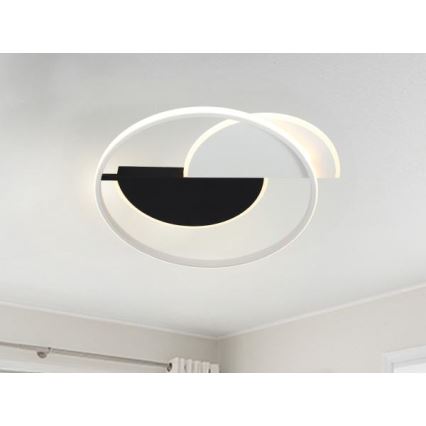 LED Stmívatelné stropní svítidlo LED/70W/230V 3000-6500K bílá/černá + dálkové ovládání