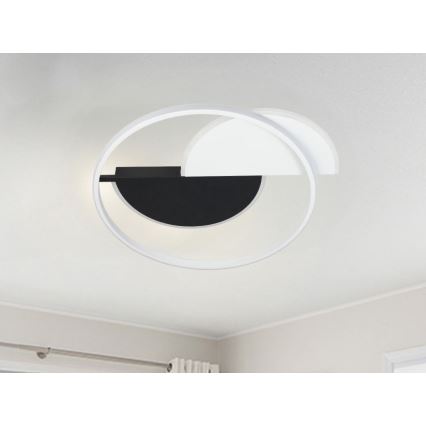 LED Stmívatelné stropní svítidlo LED/70W/230V 3000-6500K bílá/černá + dálkové ovládání