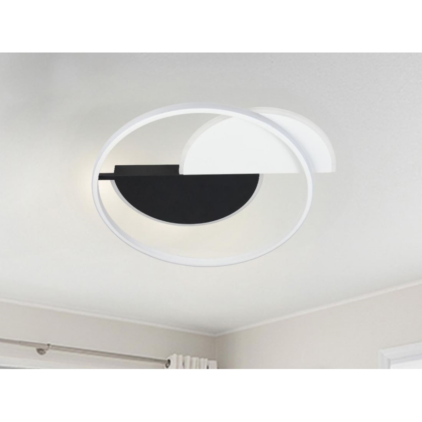 LED Stmívatelné stropní svítidlo LED/70W/230V 3000-6500K bílá/černá + dálkové ovládání