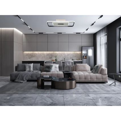 LED Stmívatelné stropní svítidlo LED/75W/230V 3000-6500K bílá/černá + dálkové ovládání