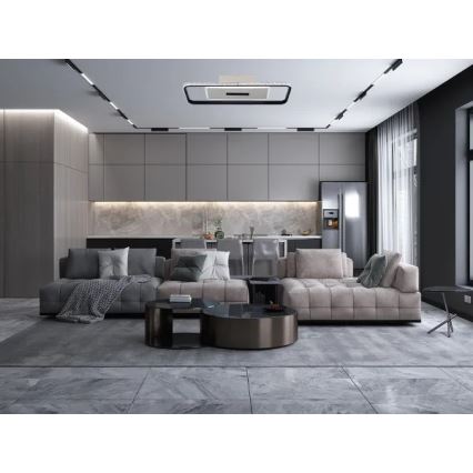 LED Stmívatelné stropní svítidlo LED/75W/230V 3000-6500K bílá/černá + dálkové ovládání
