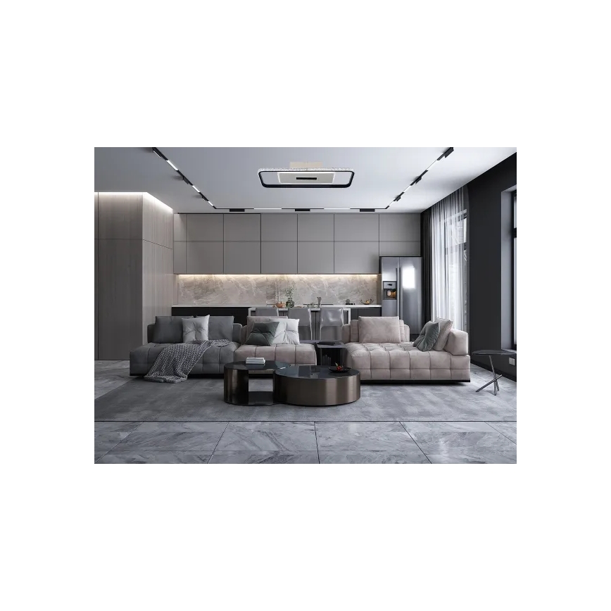 LED Stmívatelné stropní svítidlo LED/75W/230V 3000-6500K bílá/černá + dálkové ovládání