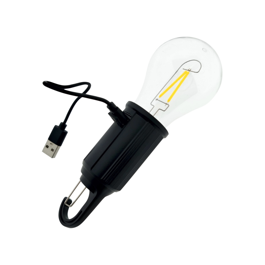 LED Stmívatelné venkovní závěsné nabíjecí svítidlo LED/3W/5V 400 mAh IP44