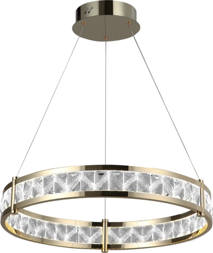 LED Stmívatelný křišťálový lustr na lanku ENRIQUE LED/40W//230V 3000-6000K pr. 60 cm + dálkové ovládání