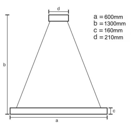 LED Stmívatelný křišťálový lustr na lanku LED/40W/230V 3000-6500K + dálkové ovládání