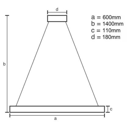 LED Stmívatelný křišťálový lustr na lanku LED/40W/230V 3000-6500K + dálkové ovládání