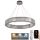 LED Stmívatelný křišťálový lustr na lanku LED/50W/230V 3000-6500K lesklý chrom + dálkové ovládání