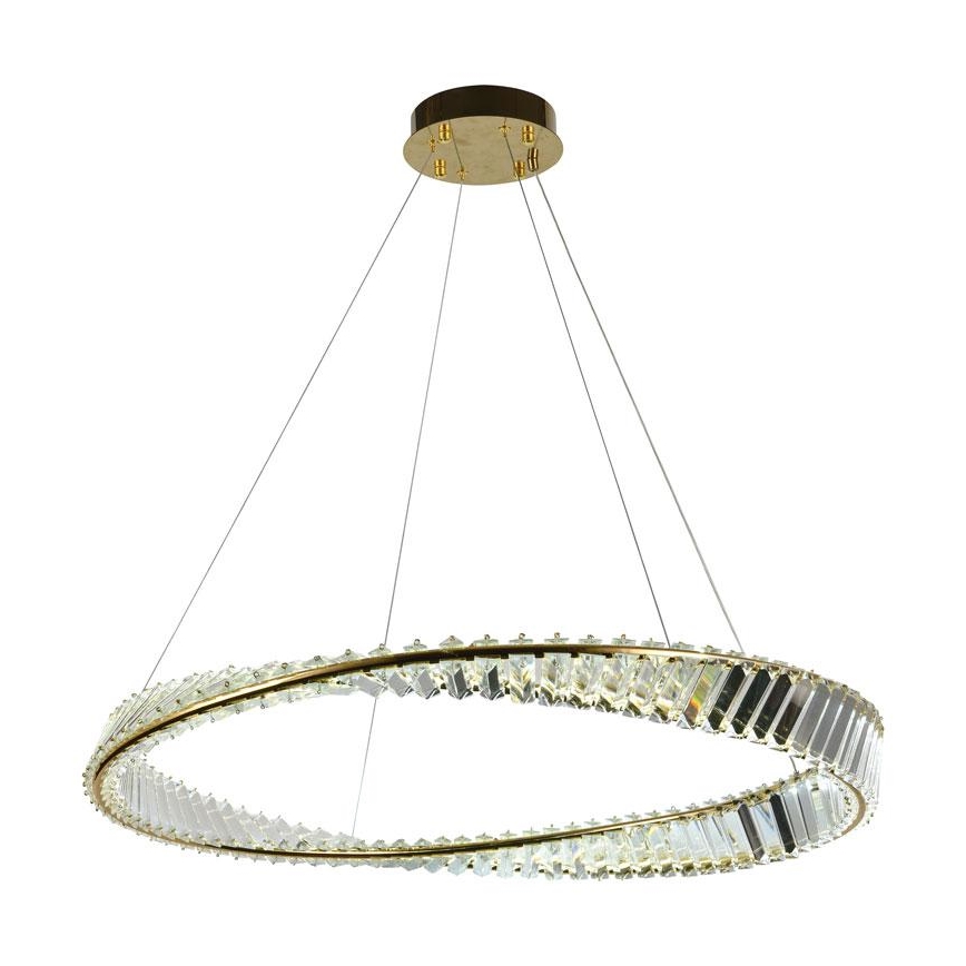LED Stmívatelný křišťálový lustr na lanku LED/50W/230V 3000-6500K + dálkové ovládání