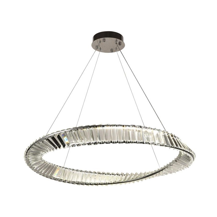 LED Stmívatelný křišťálový lustr na lanku LED/50W/230V 3000-6500K + dálkové ovládání