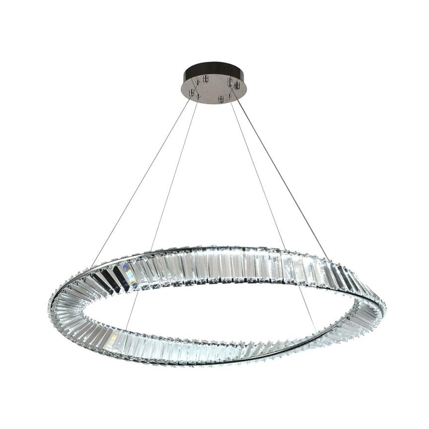 LED Stmívatelný křišťálový lustr na lanku LED/50W/230V 3000-6500K + dálkové ovládání