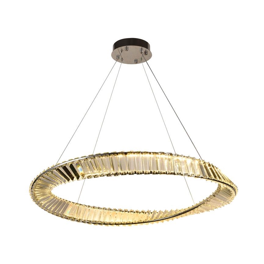 LED Stmívatelný křišťálový lustr na lanku LED/50W/230V 3000-6500K + dálkové ovládání