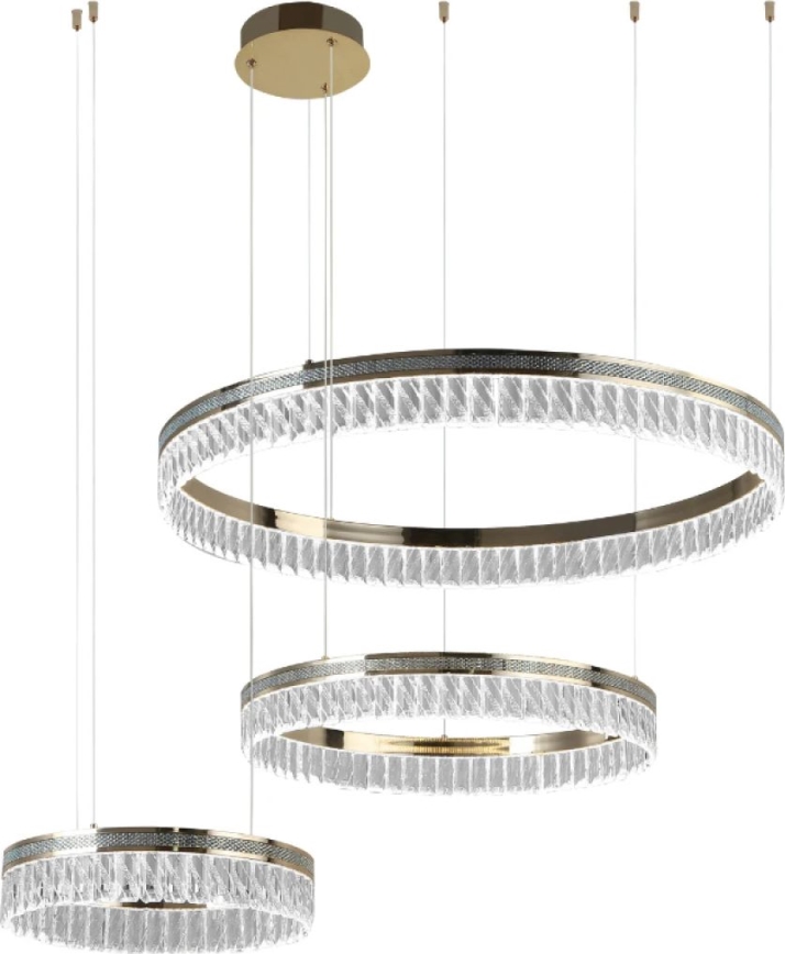 LED Stmívatelný křišťálový lustr na lanku THALIA LED/120W/230V 3000-6000K + dálkové ovládání