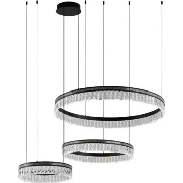 LED Stmívatelný křišťálový lustr na lanku THALIA LED/120W/230V 3000-6000K + dálkové ovládání