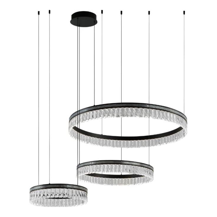 LED Stmívatelný křišťálový lustr na lanku THALIA LED/120W/230V 3000-6000K + dálkové ovládání