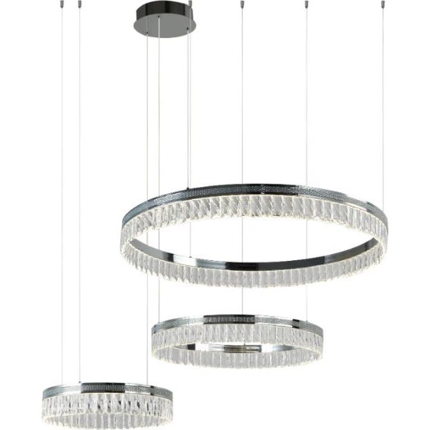 LED Stmívatelný křišťálový lustr na lanku THALIA LED/120W/230V 3000-6000K + dálkové ovládání