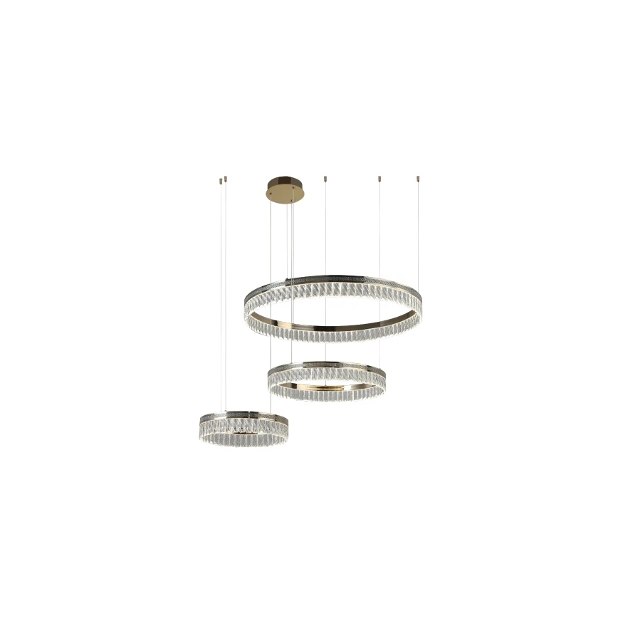 LED Stmívatelný křišťálový lustr na lanku THALIA LED/120W/230V 3000-6000K + dálkové ovládání