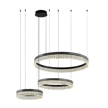 LED Stmívatelný křišťálový lustr na lanku THALIA LED/120W/230V 3000-6000K + dálkové ovládání
