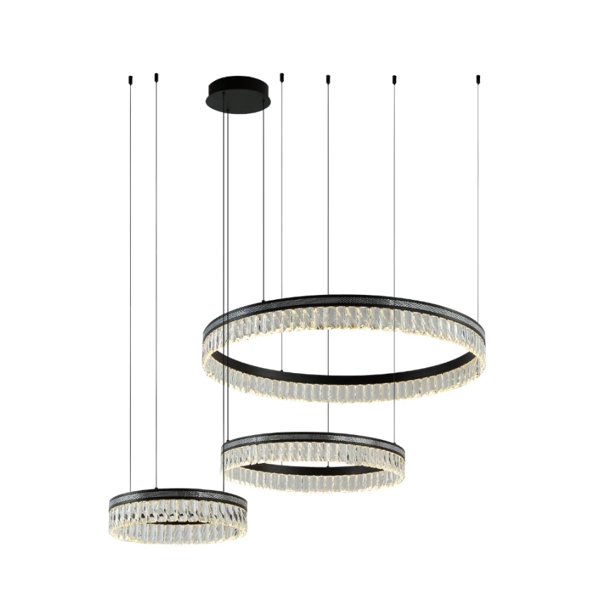 LED Stmívatelný křišťálový lustr na lanku THALIA LED/120W/230V 3000-6000K + dálkové ovládání
