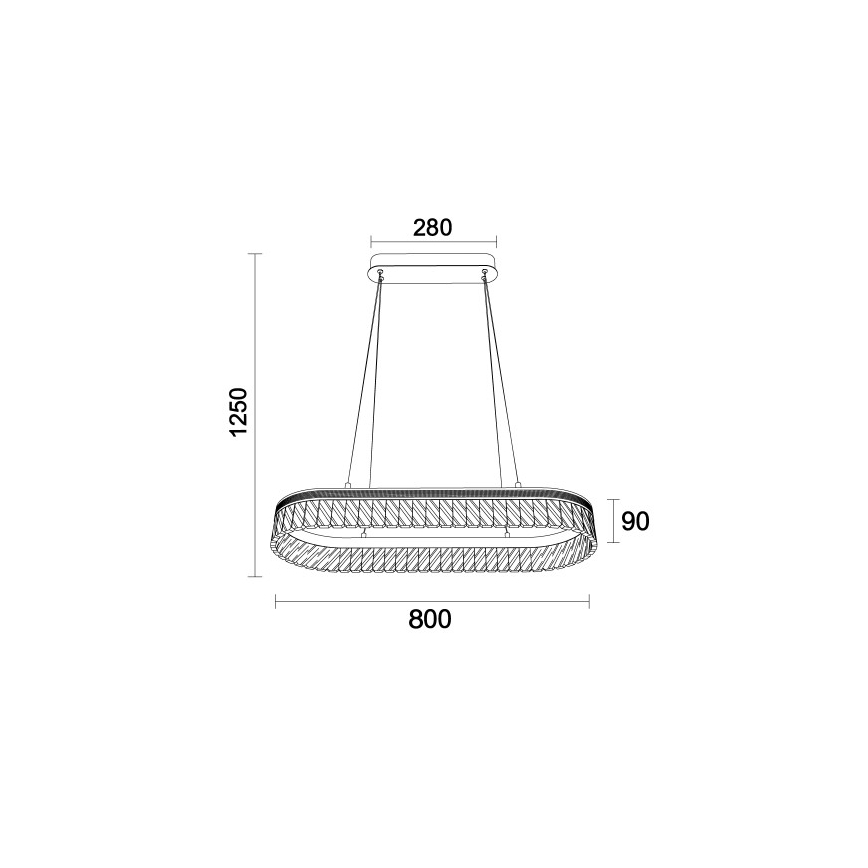 LED Stmívatelný křišťálový lustr na lanku THALIA LED/50W/230V 3000-6000K + dálkové ovládání