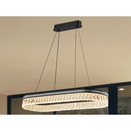 LED Stmívatelný křišťálový lustr na lanku THALIA LED/50W/230V 3000-6000K + dálkové ovládání