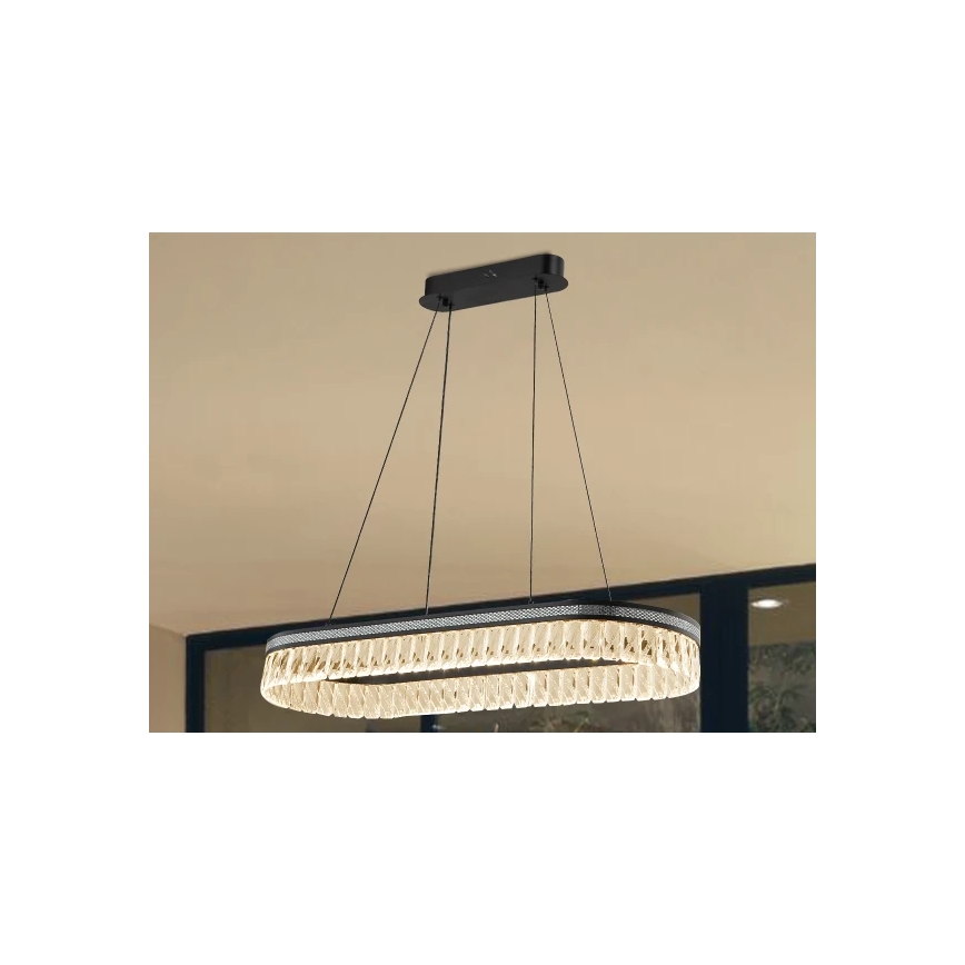 LED Stmívatelný křišťálový lustr na lanku THALIA LED/50W/230V 3000-6000K + dálkové ovládání
