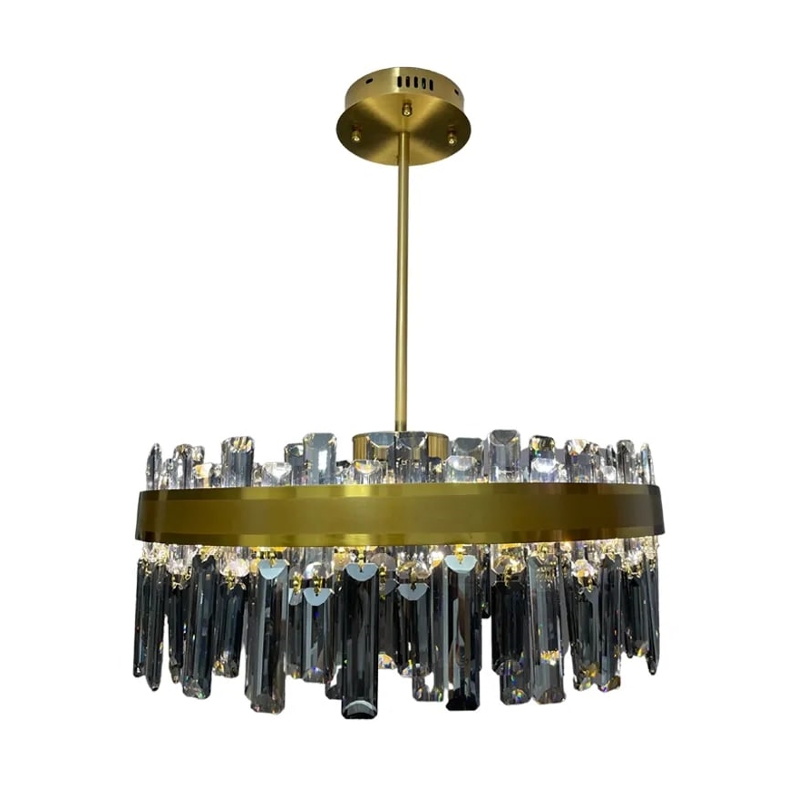 LED Stmívatelný křišťálový lustr na tyči LED/80W/230V 3000-6500K + dálkové ovládání