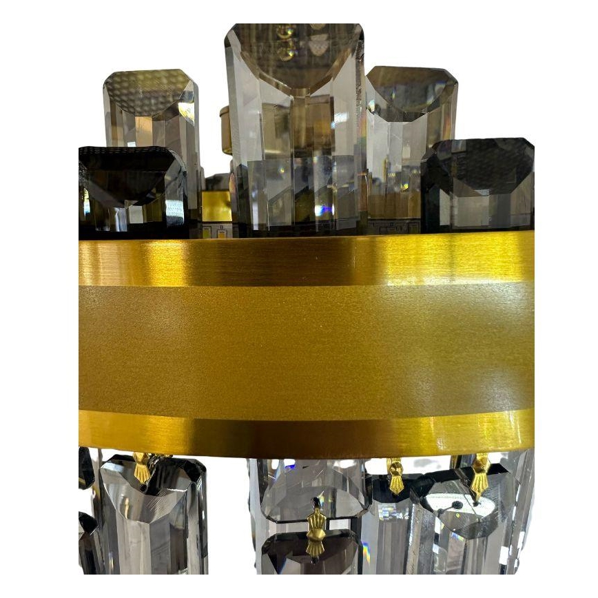 LED Stmívatelný křišťálový lustr na tyči LED/80W/230V 3000-6500K + dálkové ovládání
