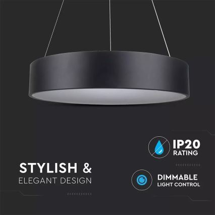 LED Stmívatelný lustr na lanku 1xLED/30W/230V