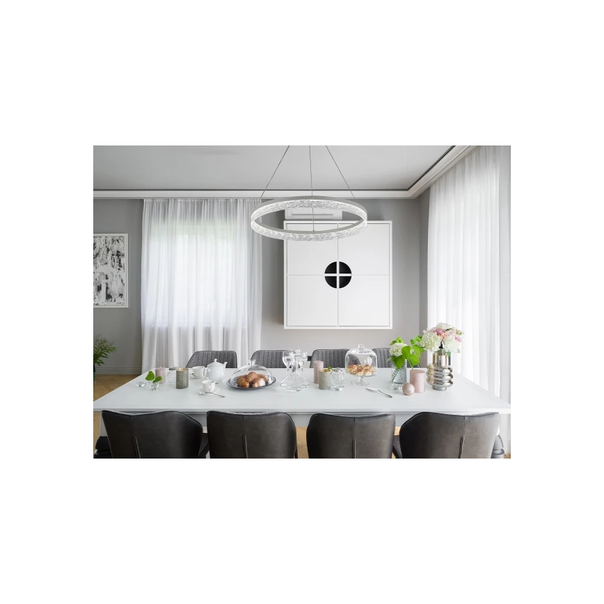 LED Stmívatelný lustr na lanku ALIANZ LED/60W/230V 3000-6000K pr. 80 cm + dálkové ovládání