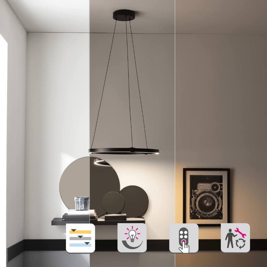 LED Stmívatelný lustr na lanku CASSINI LED/33W/230V 2700-6500K + dálkové ovládání