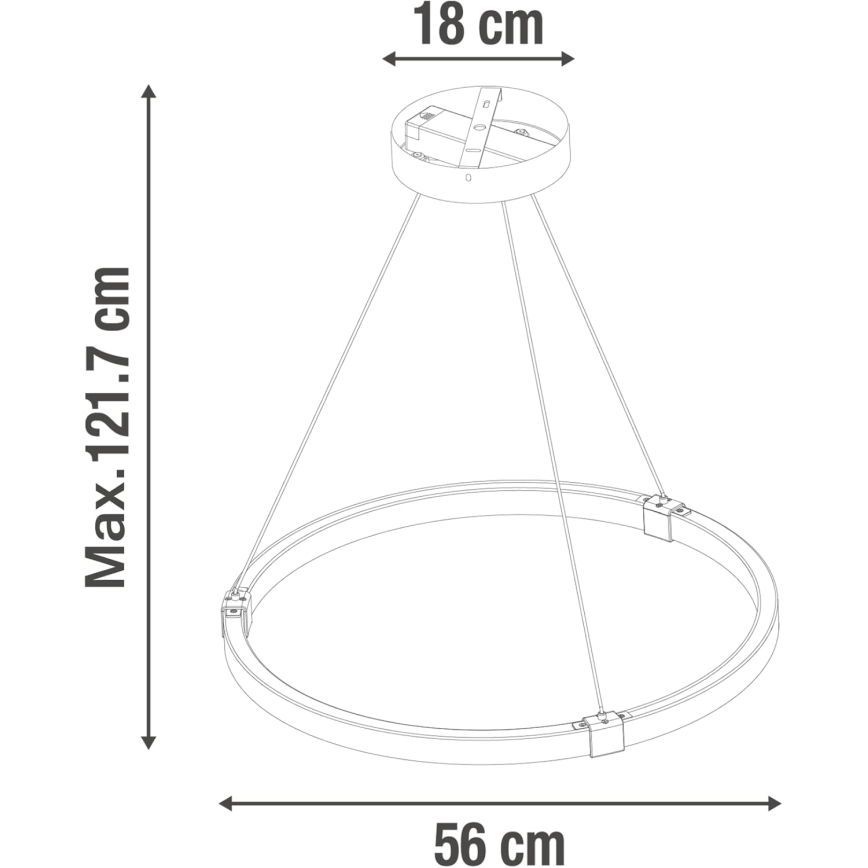 LED Stmívatelný lustr na lanku CASSINI LED/33W/230V 2700-6500K + dálkové ovládání