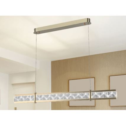 LED Stmívatelný křišťálový lustr na lanku ENRIQUE LED/20W//230V 3000-6000K + dálkové ovládání