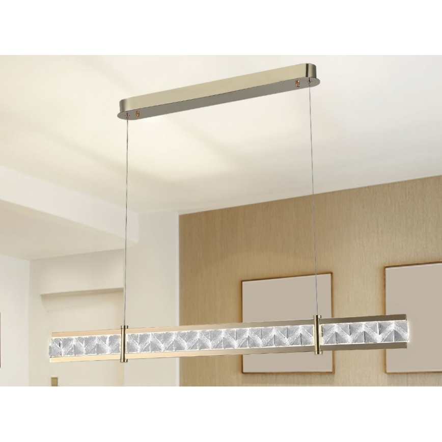 LED Stmívatelný křišťálový lustr na lanku ENRIQUE LED/20W//230V 3000-6000K + dálkové ovládání
