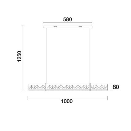 LED Stmívatelný křišťálový lustr na lanku ENRIQUE LED/20W//230V 3000-6000K + dálkové ovládání