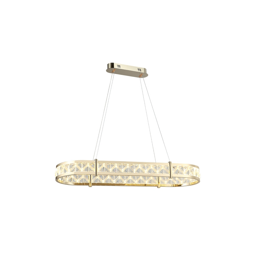 LED Stmívatelný křišťálový lustr na lanku ENRIQUE LED/50W//230V 3000-6000K + dálkové ovládání