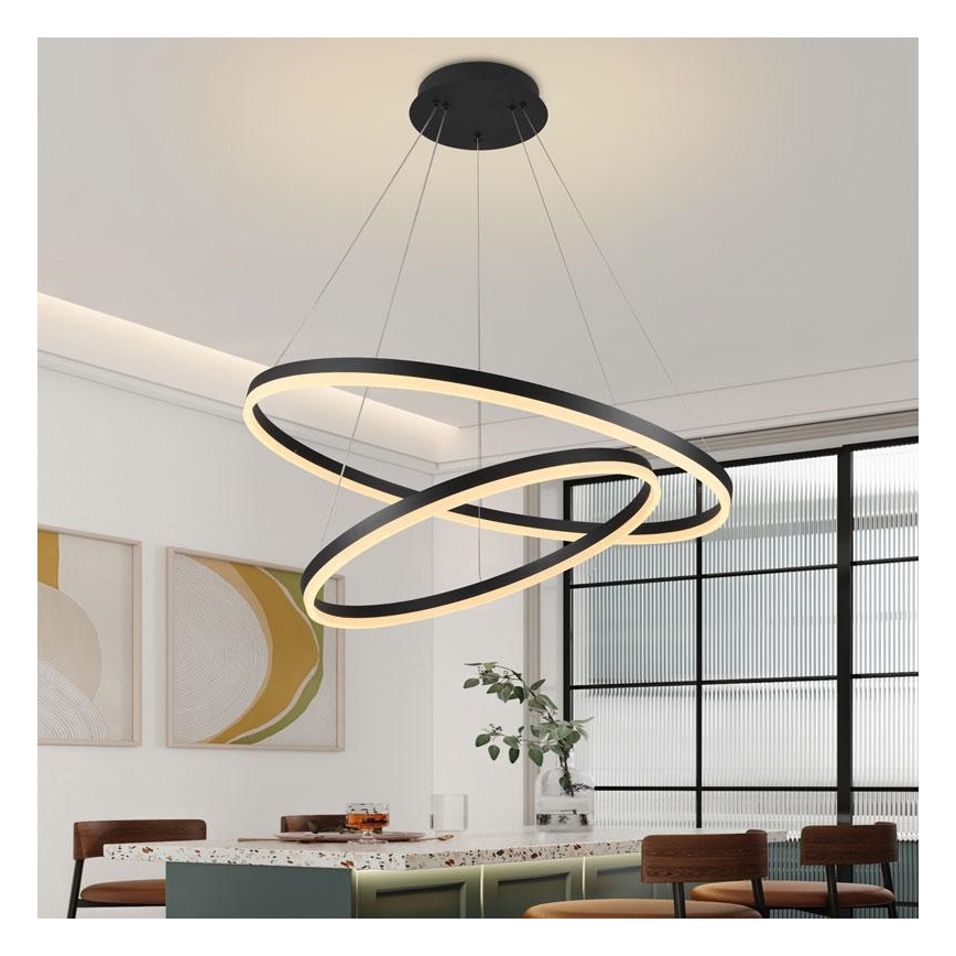 LED Stmívatelný lustr na lanku LED/100W/230V 3000-6500K + dálkové ovládání