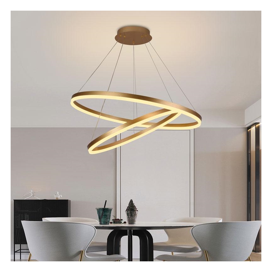 LED Stmívatelný lustr na lanku LED/100W/230V 3000-6500K + dálkové ovládání