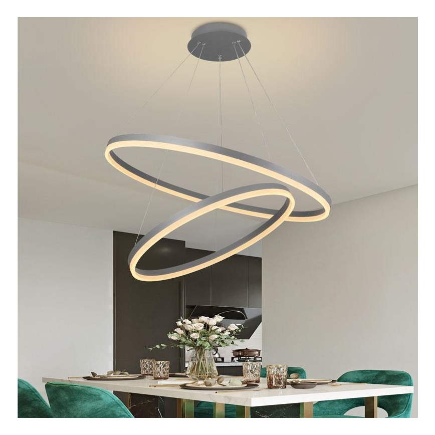 LED Stmívatelný lustr na lanku LED/100W/230V 3000-6500K + dálkové ovládání