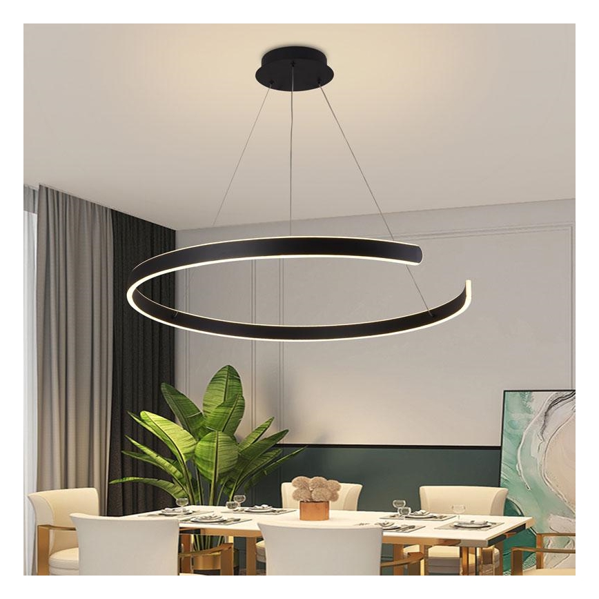 LED Stmívatelný lustr na lanku LED/100W/230V 3000-6500K + dálkové ovládání