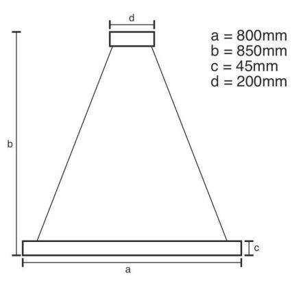 LED Stmívatelný lustr na lanku LED/100W/230V 3000-6500K + dálkové ovládání