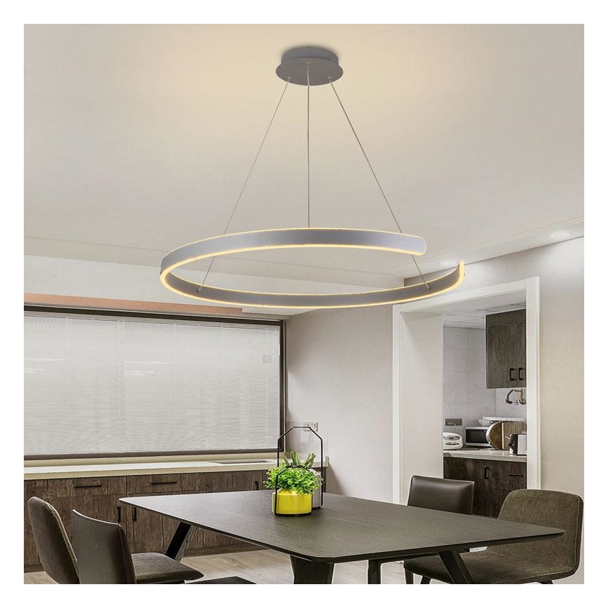 LED Stmívatelný lustr na lanku LED/100W/230V 3000-6500K + dálkové ovládání